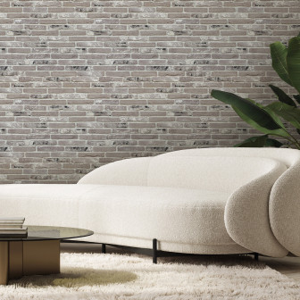 Panouri decorative cărămidă aparentă gri într-un living modern