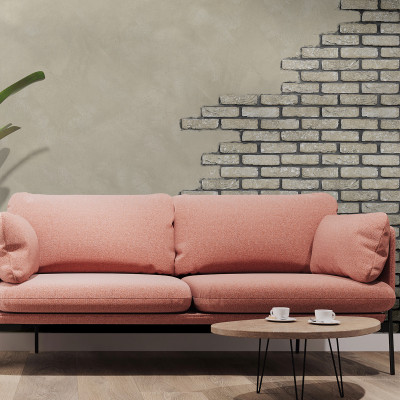 Panou decorativ cărămidă aparentă Vella Olive într-un living modern