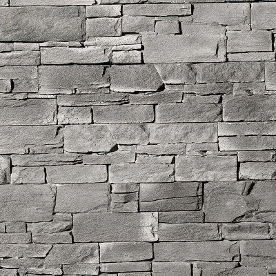 Piatră decorativă gri Fabrik Grey într-o bucătărie modernă