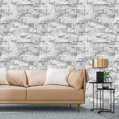 Piatră decorativă Stackstone S. Grey într-un living modern
