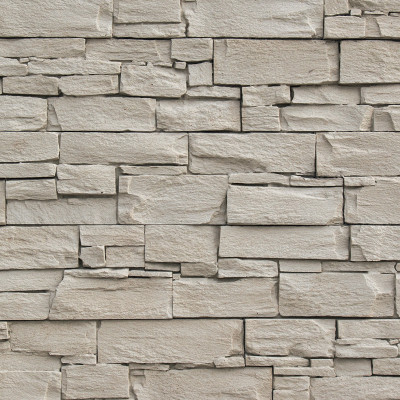 Panou decorativ tip piatră bej într-un interior modern