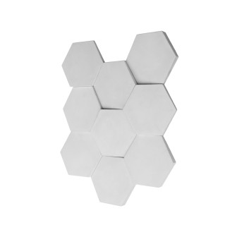 Panou decorativ 3D hexagonal din ipsos