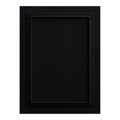 Panou decorativ MDF negru cărbune structurat cu ramă reliefată