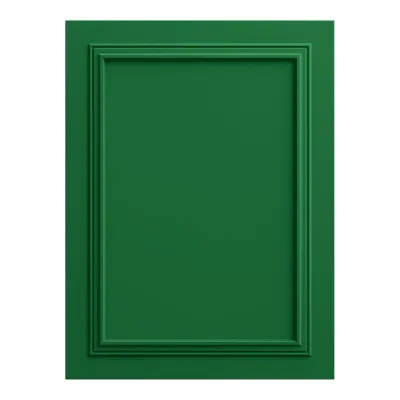 Panou decorativ MDF verde smarald, finisaj mat, cu design cu cadru.