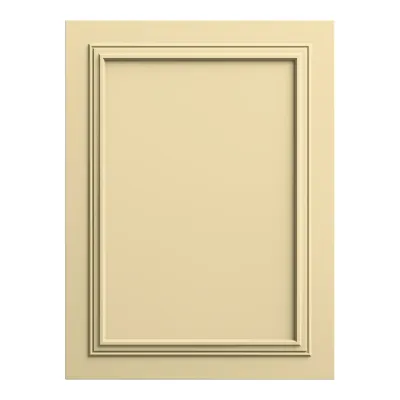 Panou decorativ MDF pastel galben cu rama profilata, finisaj mat