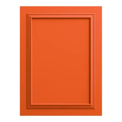 Panou decorativ MDF mat, culoarea portocaliu persimmon cu profil dublu