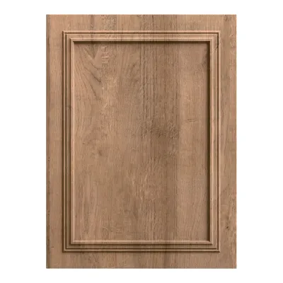 Panou decorativ MDF cu aspect de lemn Riviera Oak și ramă sculptată