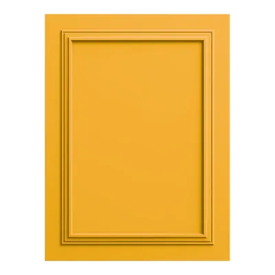 Panou decorativ MDF in nuanta de galben soare, cu finisaj mat si profil discret.