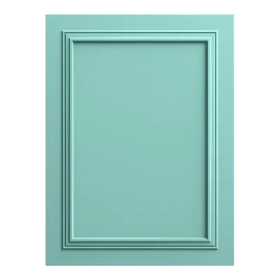 Panou decorativ MDF turcoaz cu finisaj mat și cadru în relief