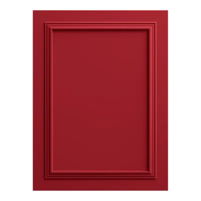 Panou decorativ MDF roșu velvet cu profiluri clasice, finisaj mat.