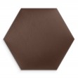 Panou tapițat hexagon catifelat, maro, Simply Wall Panels
