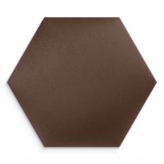 Panou tapițat hexagon catifelat, maro, Simply Wall Panels