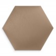 Panou tapițat hexagon catifelat, bej, Simply Wall Panels