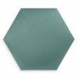 Panou tapițat hexagon catifelat, turcoaz, Simply Wall Panels