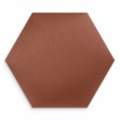 Panou tapițat hexagon catifelat, maro deschis, Simply Wall Panels