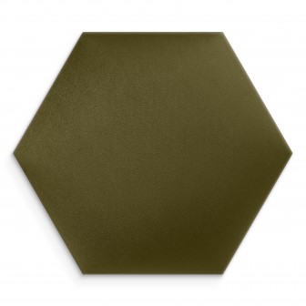 Panou tapițat hexagon catifelat, kaki, Simply Wall Panels