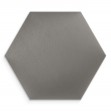 Panou tapițat hexagon catifelat, gri deschis, Simply Wall Panels