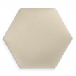 Panou tapițat hexagon catifelat, crem, Simply Wall Panels