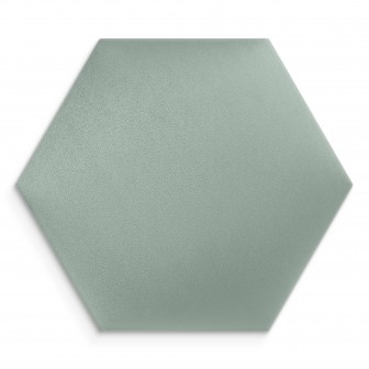 Panou tapițat hexagon catifelat, verde deschis, Simply Wall Panels