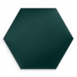 Panou tapițat hexagon catifelat, verde închis, Simply Wall Panels