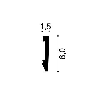Plintă decorativă neagră din duropolimer