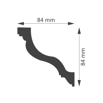 Cornisa decorativa alba pentru mascarea galeriilor de perdele