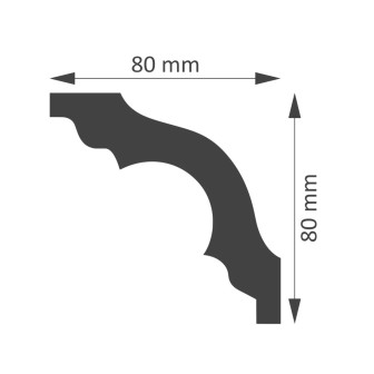 Cornișă decorativă albă pentru mascarea galeriei de perdele