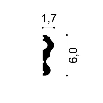 Brau decorativ alb aplicat pe perete