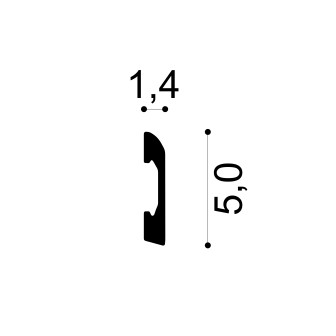 Plintă decorativă duropolimer albă, design modern