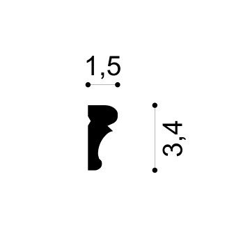 Profile Decorative Manavi MNV-CR863-3.4x1.5x200. Conține culorile: