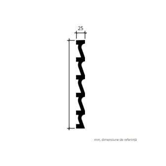 Panou decorativ 3D riflat, alb