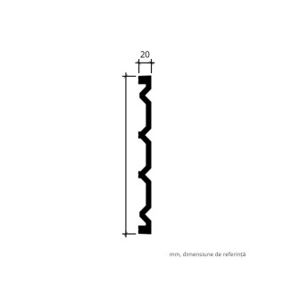 Panou decorativ riflat 3D alb