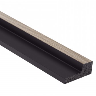 Profil dreapta pentru panoul riflat 3D Lamelli Stretto, Grey Oak, 270x2.3 cm, Mardom Decor