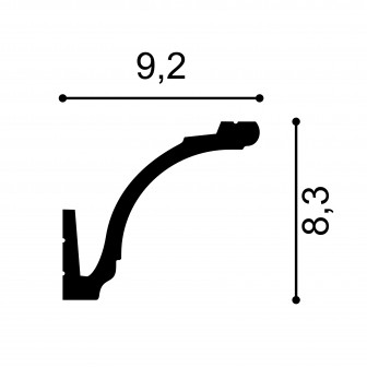 Cornișă decorativă pentru mascare galerie și iluminare LED