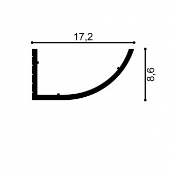 Cornisa decorativa pentru iluminat indirect cu LED