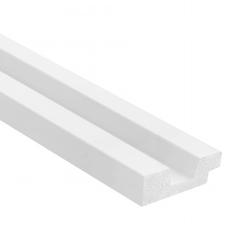 Profil stanga pentru Panoul riflat 3D Lamelli Stretto, White, 270x3.6 cm, Mardom Decor