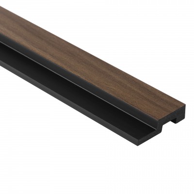 Profil dreapta pentru Panoul riflat 3D Lamelli Medio, Dark Oak, 270x3.9 cm, Mardom Decor