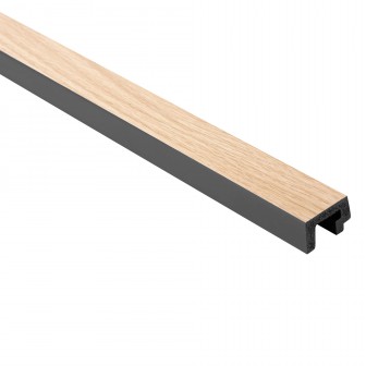 Profil stanga pentru Panoul riflat 3D Lamelli Largo, Light Oak, 270x3.1 cm, Mardom Decor