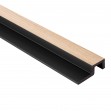Profil dreapta pentru Panoul riflat 3D Lamelli Largo, Light Oak, 270x5.6 cm, Mardom Decor