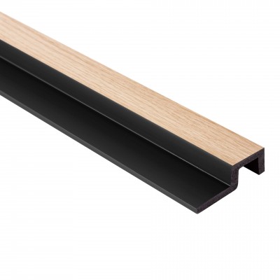 Profil dreapta pentru Panoul riflat 3D Lamelli Largo, Light Oak, 270x5.6 cm, Mardom Decor