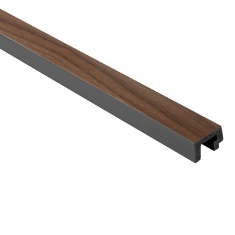 Profil stanga pentru Panoul riflat 3D Lamelli Largo, Dark Oak, 270x3.1 cm, Mardom Decor