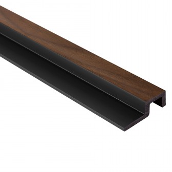 Profil dreapta pentru Panoul riflat 3D Lamelli Largo, Dark Oak, 270x5.6 cm, Mardom Decor