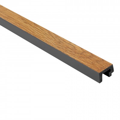 Profil stanga pentru Panoul riflat 3D Lamelli Largo, Natural Oak, 270x3.1 cm, Mardom Decor