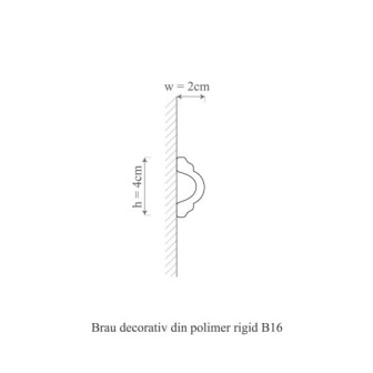 Brau decorativ din polimer rigid