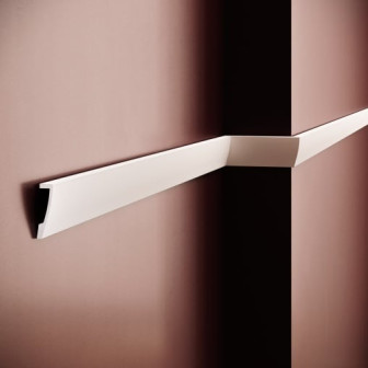 Brau decorativ din polimer rigid montat pe perete