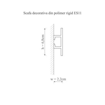 Scafa decorativa alba din polimer rigid cu iluminare LED indirecta