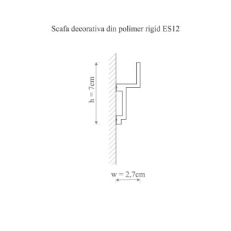 Scafa decorativa din polimer rigid pentru iluminat indirect cu LED