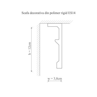 Scafa decorativă tavan cu iluminare indirectă LED