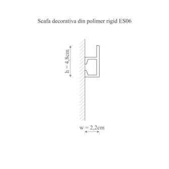 Scafa decorativa din polimer rigid pentru iluminat indirect cu LED