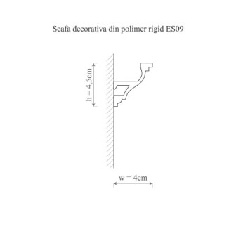 Scafa decorativa din polimer rigid pentru iluminat indirect cu LED
